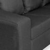 Juego de Living Innovamuebles Kahlo Sofá 2 Cuerpos + Dos Pouf 1 Cuerpo Negro