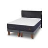 Cama Europea CIC Base Dividida King Grand Premium + Respaldo Miro Negro
