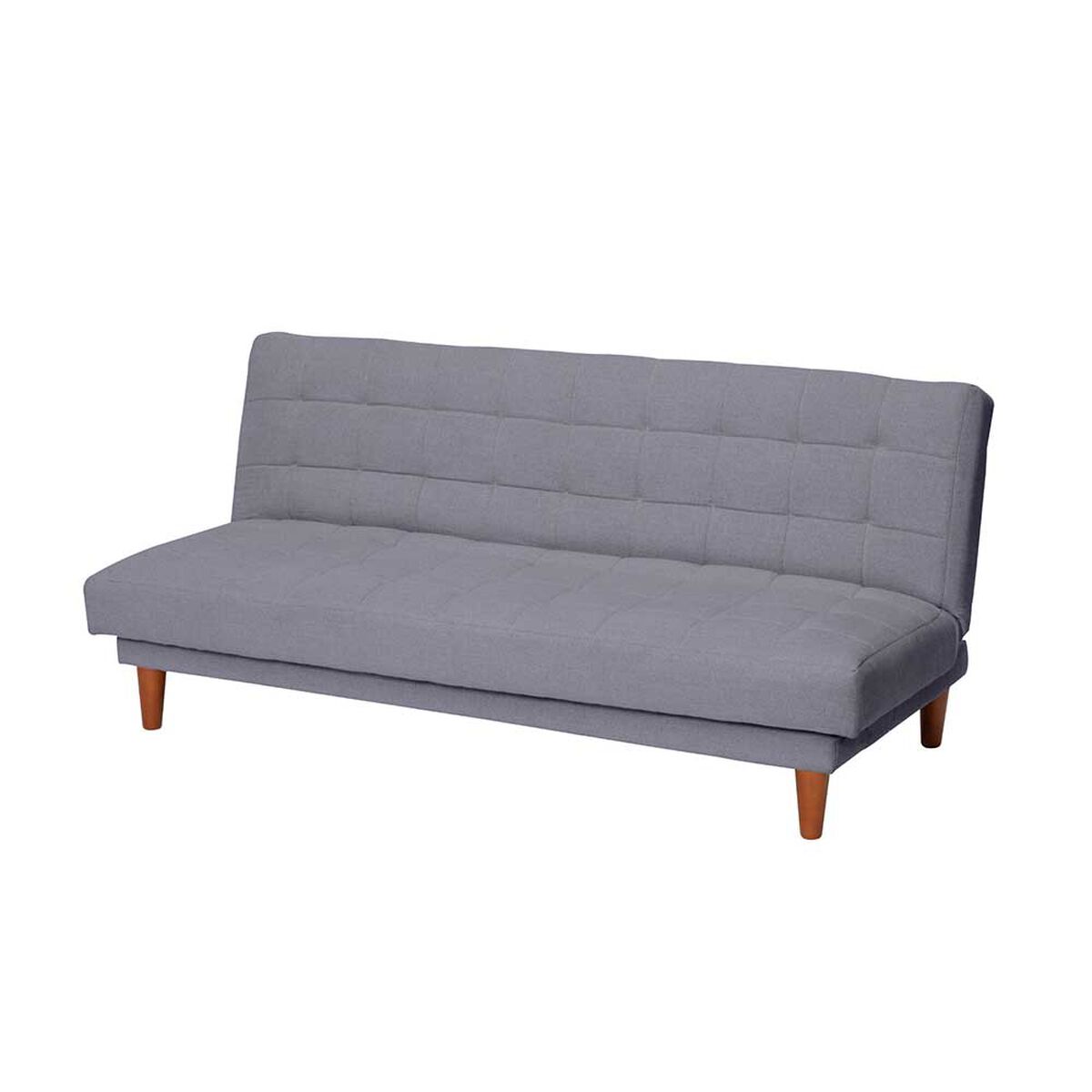 Futón Latam Home Turin Lino 3 Cuerpos Gris Oscuro