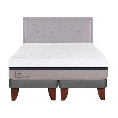 Cama Europea CIC Base Dividida King Balance + Respaldo Ganges