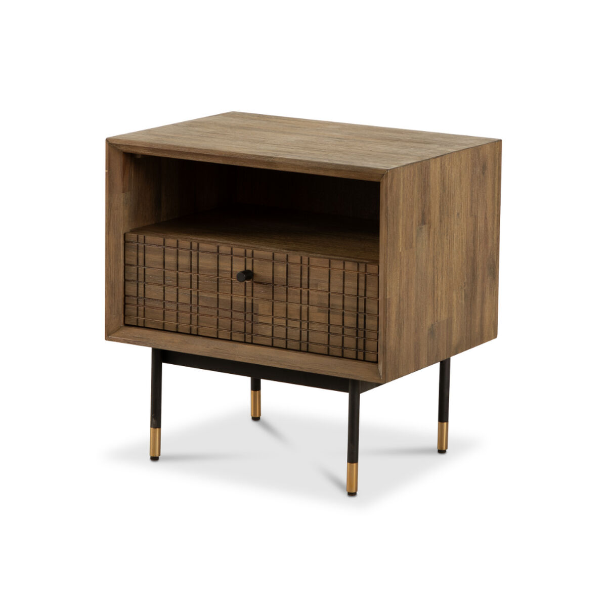 Velador CIC Adria 1 Cajón Café Oscuro