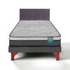 Cama Europea Flex 1,5 Plazas Dream Pocket Box + Respaldo Royal Grafito