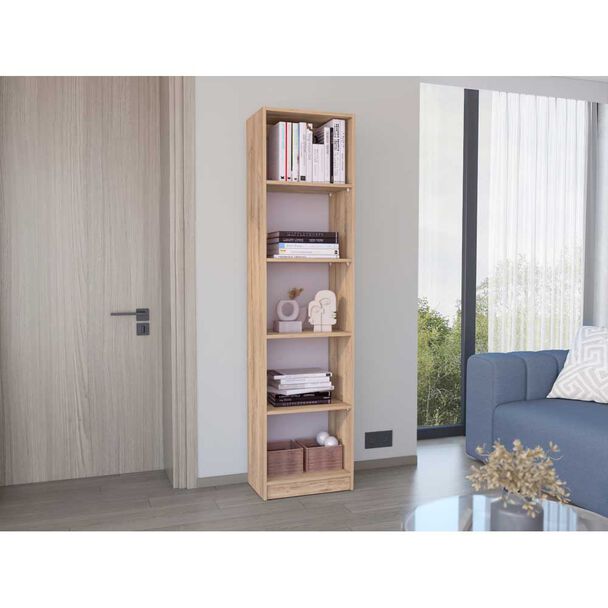 Biblioteca Recta TuHome Home E2 Macadamia Cartón Blanco