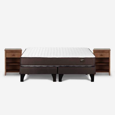 Imagen 1 del producto Cama Europea Rosen Base Dividida 2 Plazas Ergo T + 2 Veladores Ferrara