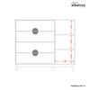 Cómoda Vekkahome Ipe 4 Cajones 1 Puerta Blanco