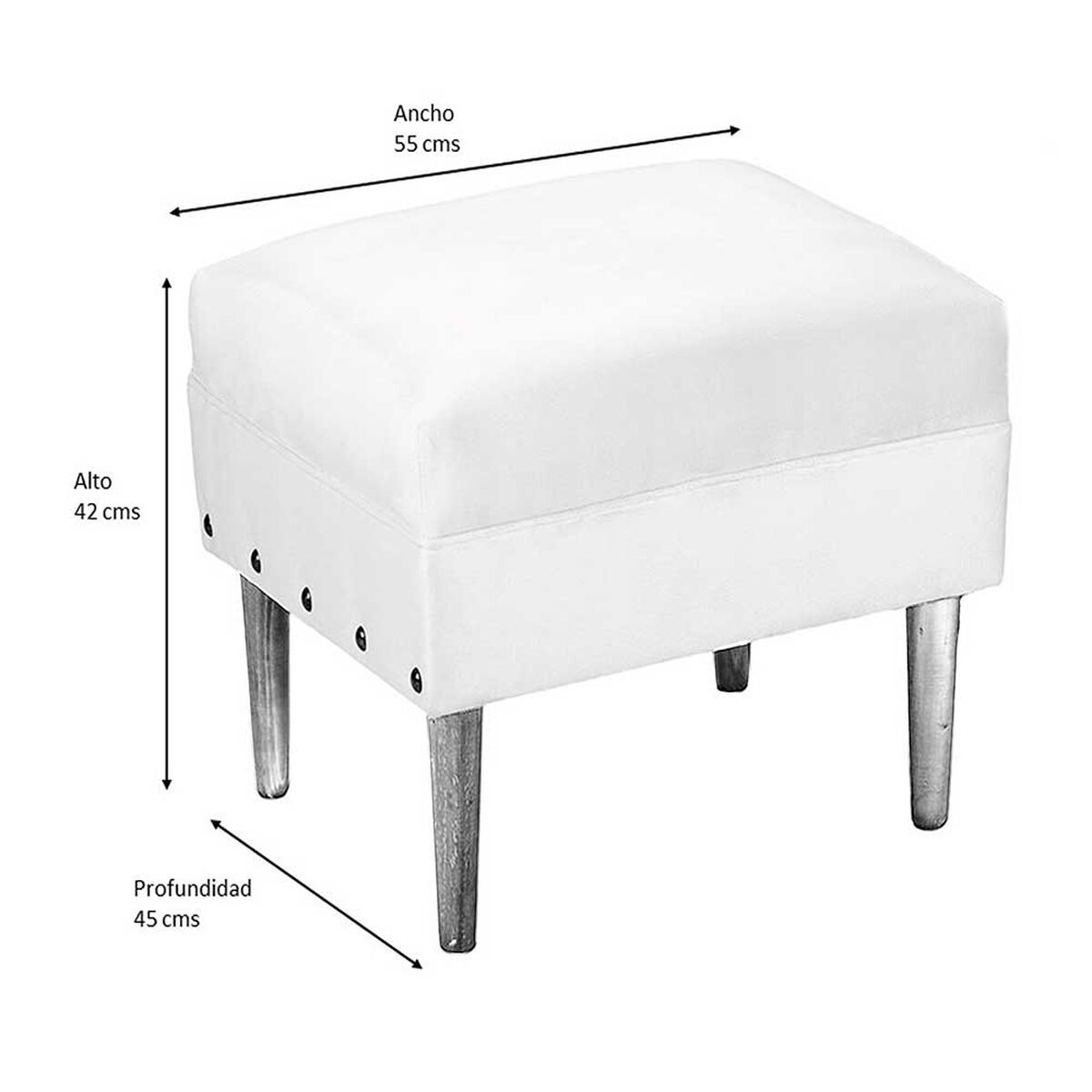 Pouf Bodevir Provenza Tacha PU 04 Negro&nbsp;