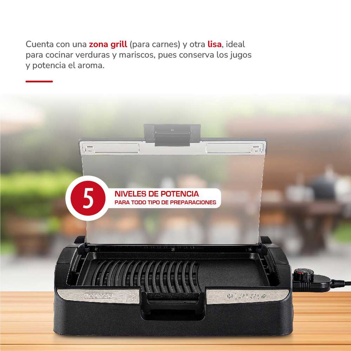 Parrilla Eléctrica Thomas TH-224 1800W