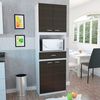 Mueble Microondas TuHome Bau Blanco/Wengue