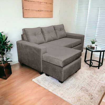 Sofá Seccional Muebles MPR Azalea 3 Gris