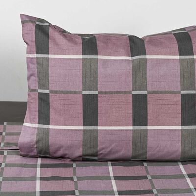 Imagen 2 del producto Juego de Sábanas Cannon 200 Hilos 1,5 Plazas Check Rosa