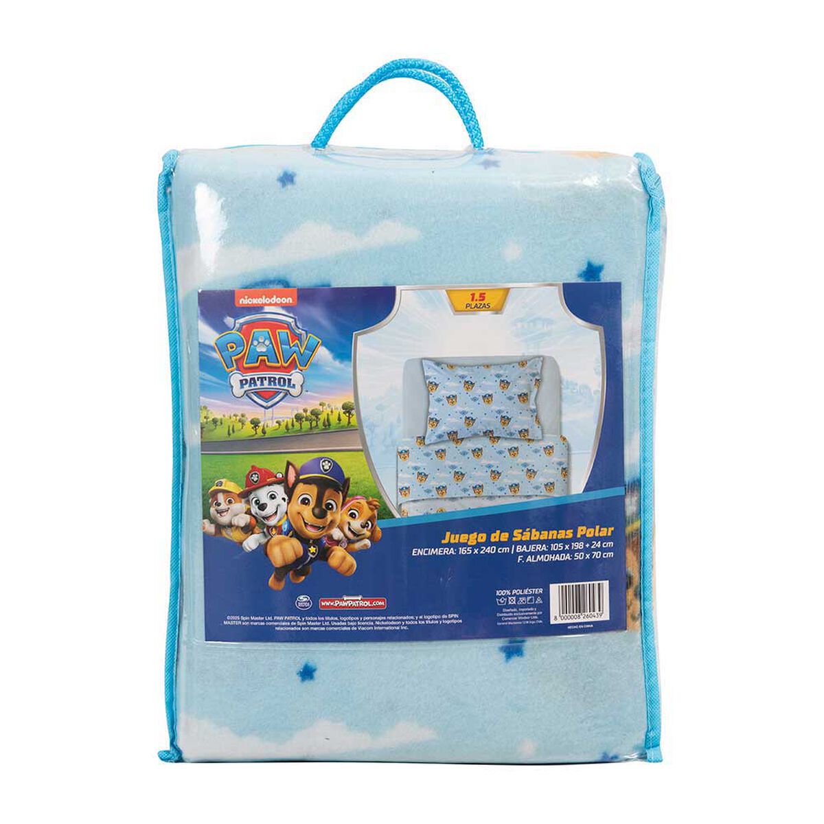 Juego de Sábanas Paw Patrol Niño 1,5 Plazas Estampado Multicolor