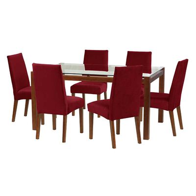 Imagen 1 del producto Juego de Comedor Latam Home Barcelona 6 Sillas Burdeo