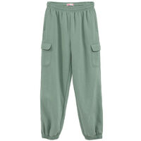 Pantalón Buzo Jogger de Algodón Niña Mila Oliva
