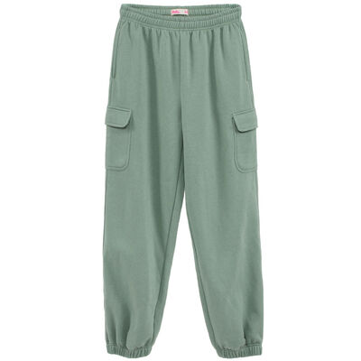 Imagen 1 del producto Pantalón Buzo Jogger de Algodón Niña Mila Oliva