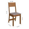 Juego de Cómedor Home Mobili Amalia 4 Sillas Café y Blanco Off