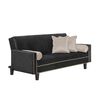 Futón Black Factory Vanguardia 3 Cuerpos Negro Beige