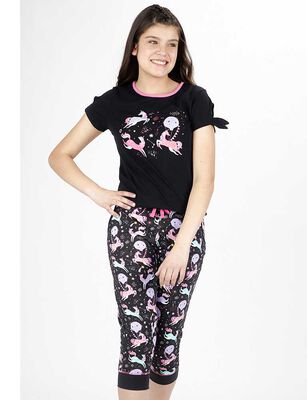 Imagen 1 del producto Pijama de Algodón Niña Kayser Negro