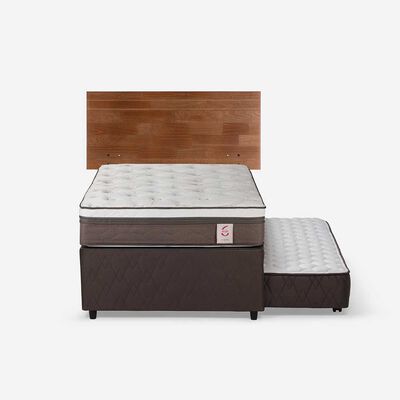 Imagen 2 del producto Cama Nido Rosen 1,5 Plazas New Style 6  + Respaldo Tabor Caramelo