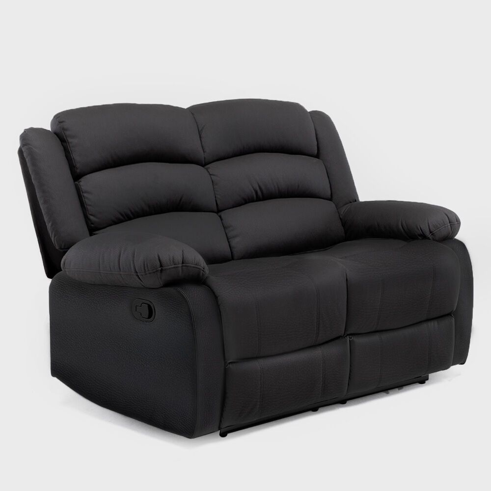 Sofá Daniels 8041LFFBK 2 Cuerpos Negro