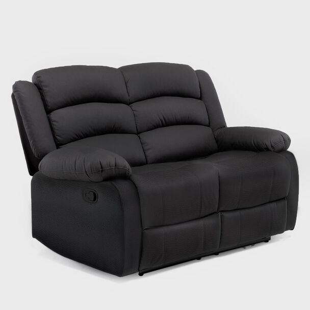Sofá Daniels 8041LFFBK 2 Cuerpos Negro