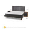 Cama Europea CIC King Ortopedic Advance + Respaldo Espresso + 2 Veladores