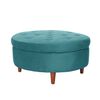 Pouf Latam Home Paris Tela Velvet Turquesa