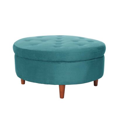Imagen 1 del producto Pouf Latam Home Paris Tela Velvet Turquesa