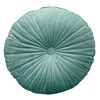 Cojín Velvet Redondo con Botón Dreams Liso Menta 40 cm