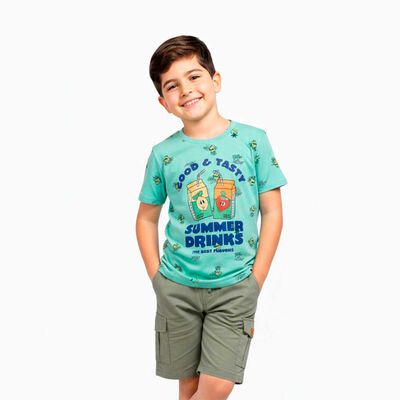 Polera Manga Corta Niño Chess