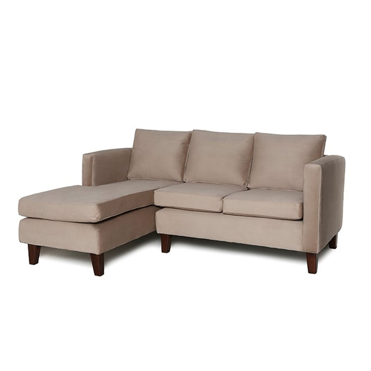 Sofá Seccional Barra Design Mila Izquierdo 3 Cuerpos Beige