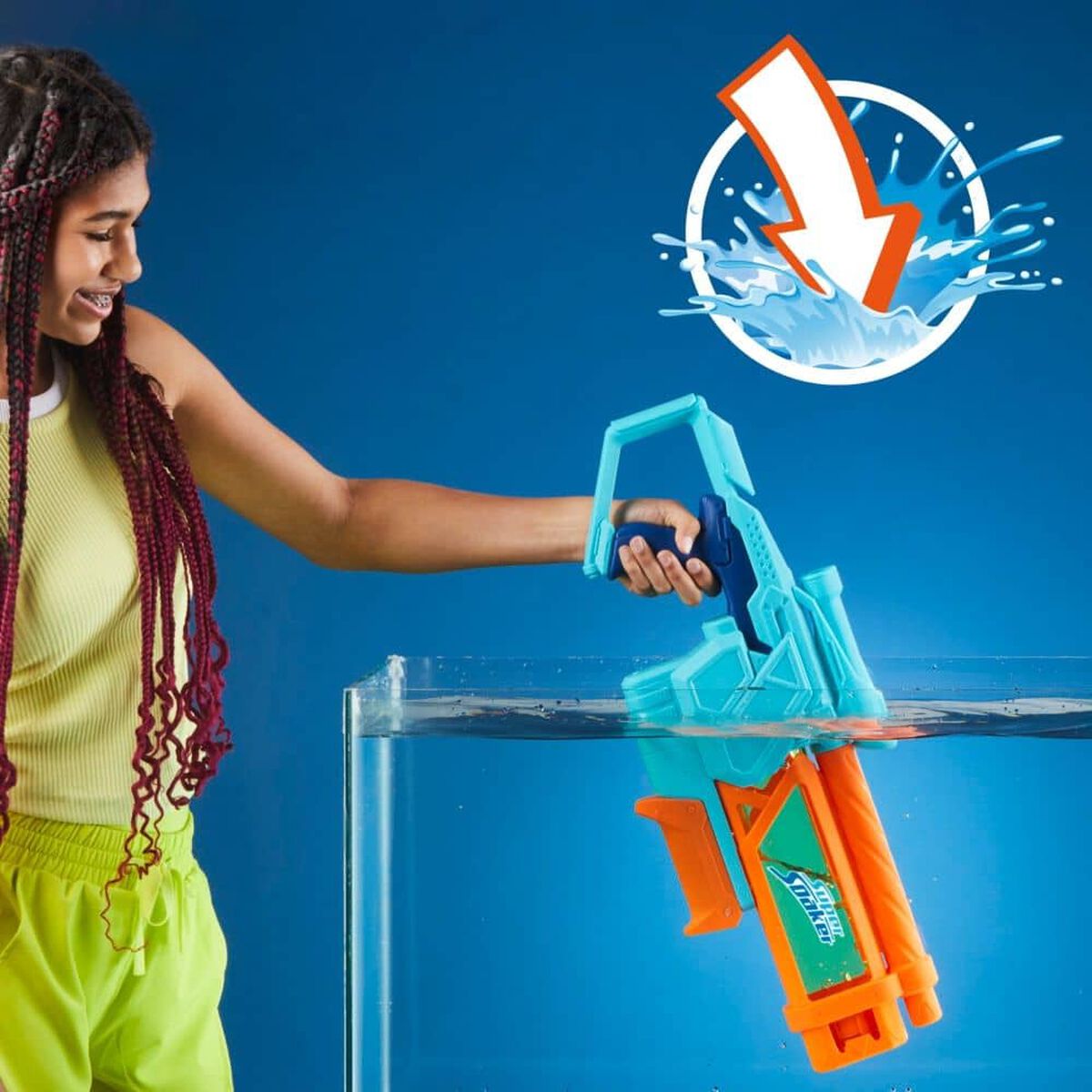 Lanzador de Agua Nerf Super Soaker Mega Dunk-Fill