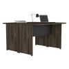 Escritorio Recto TuHome Home Office Negro Soft Coñac