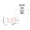 Rack TV TuHome Noah 55" Macadamia y Blanco
