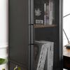 Biblioteca Fm Furniture Vintage Metalwood Collection Marrón Rústico Negro