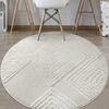 Alfombra Redonda Modalfo Palafito Blanca 160 x 160 cm