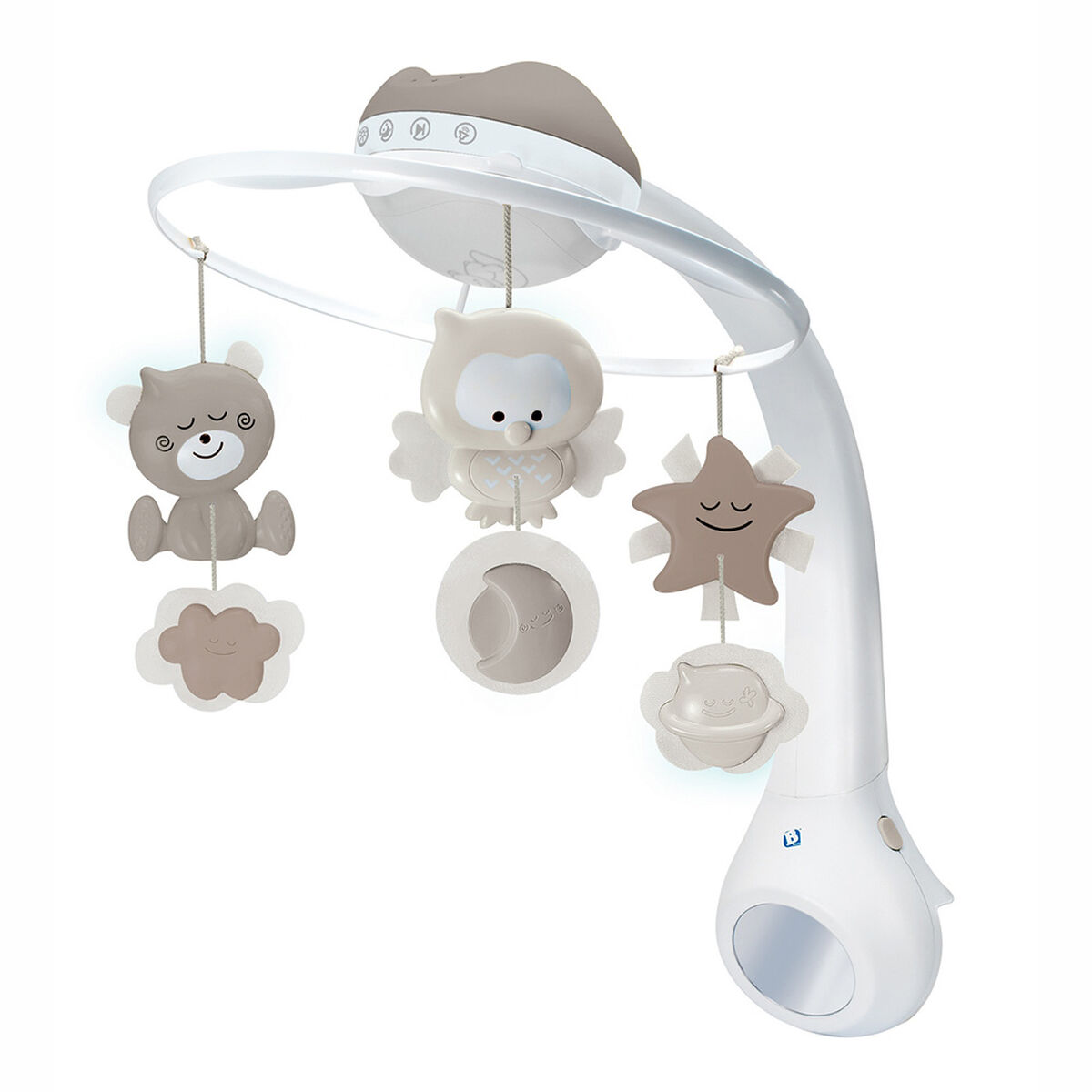 Movil Bebe Proyector Musical 3 en 1 Beige Infantino