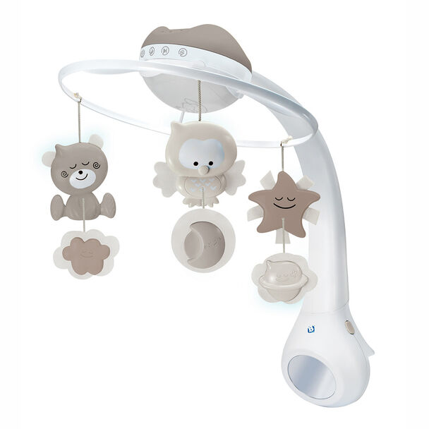 Movil Bebe Proyector Musical 3 en 1 Beige Infantino