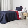 Cubrecama Mashini 1,5 Plazas Liso Marengo Rojo