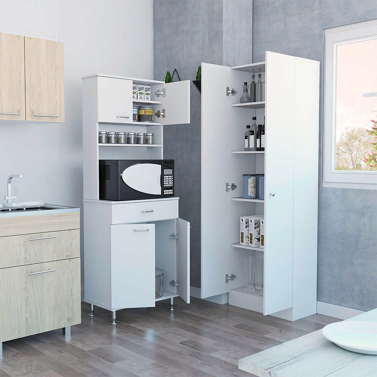 Combo Kitchen 8 Mueble Microondas + Optimizador