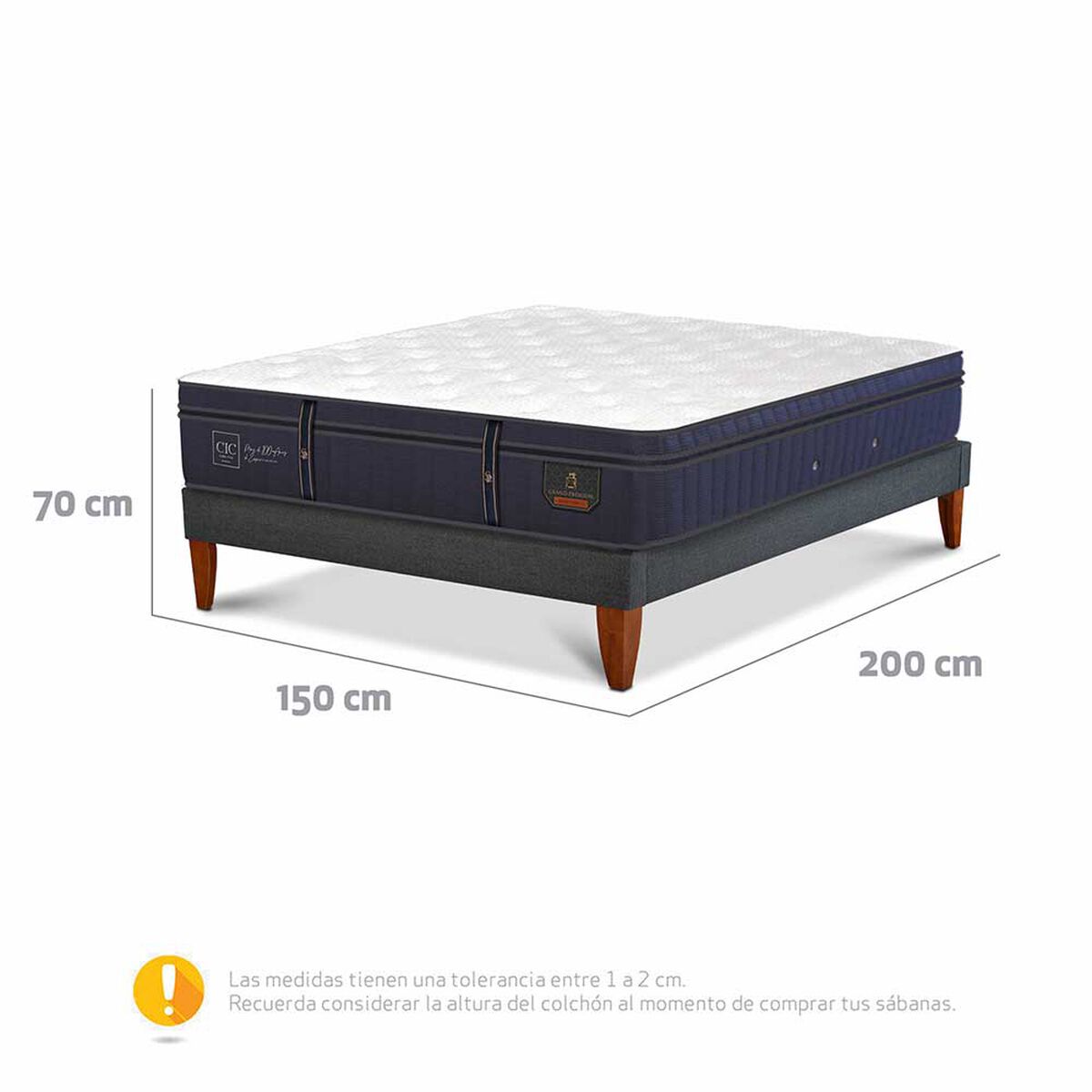 Cama Europea CIC 2 Plazas Grand Premium