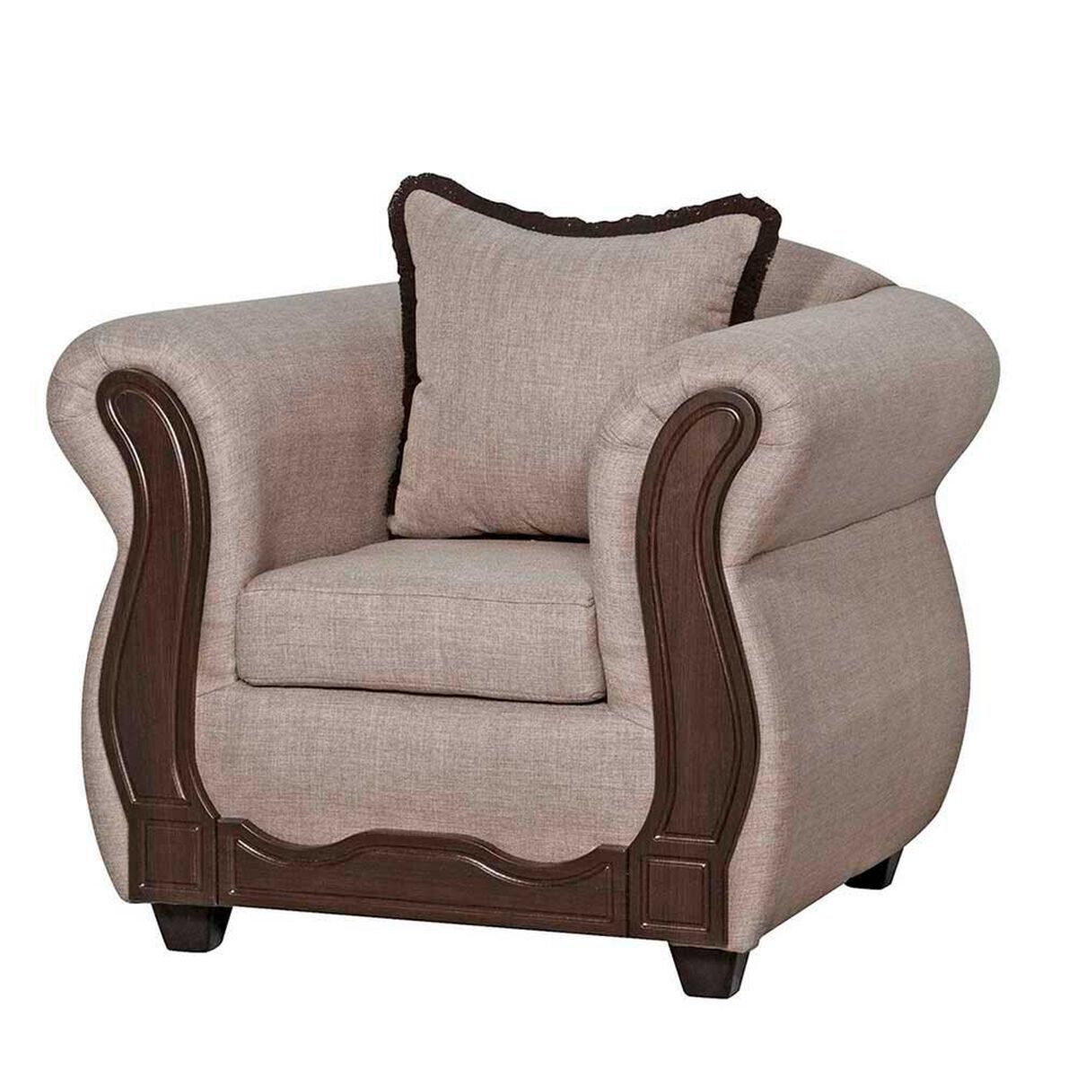 Juego de Living Black Factory Sofia 7 Cuerpos Beige