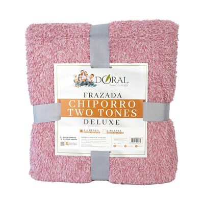 Frazada Poliéster Doral 1,5 Plazas Deluxe Burdeo