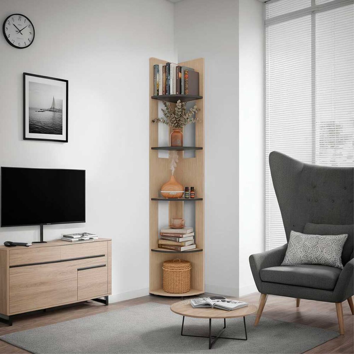 Estante Tuhome Home E7 Cartagena Wengue