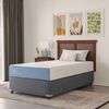 Cama Americana CIC 1,5 Plazas Excellence + Respaldo + 1 Velador Olmo + Plumón