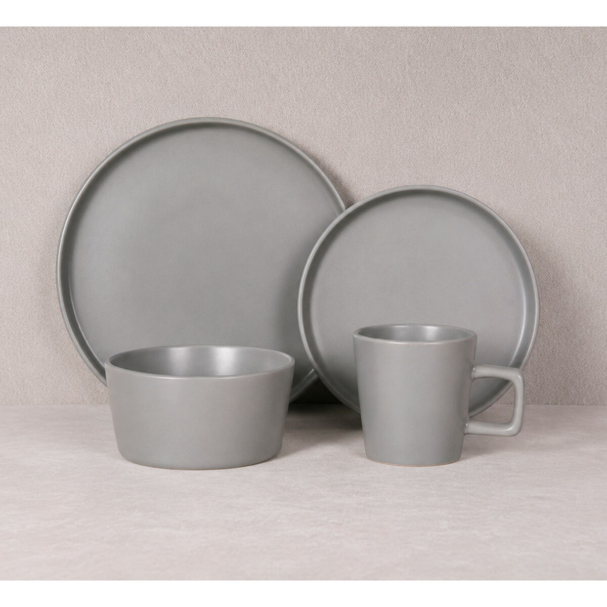Juego de Vajilla Seki Stoneware 16 Piezas Urban-Gray