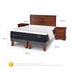 Cama Europea CIC Base Dividida King Premium + Respaldo + Veladores + Plumón Ganso
