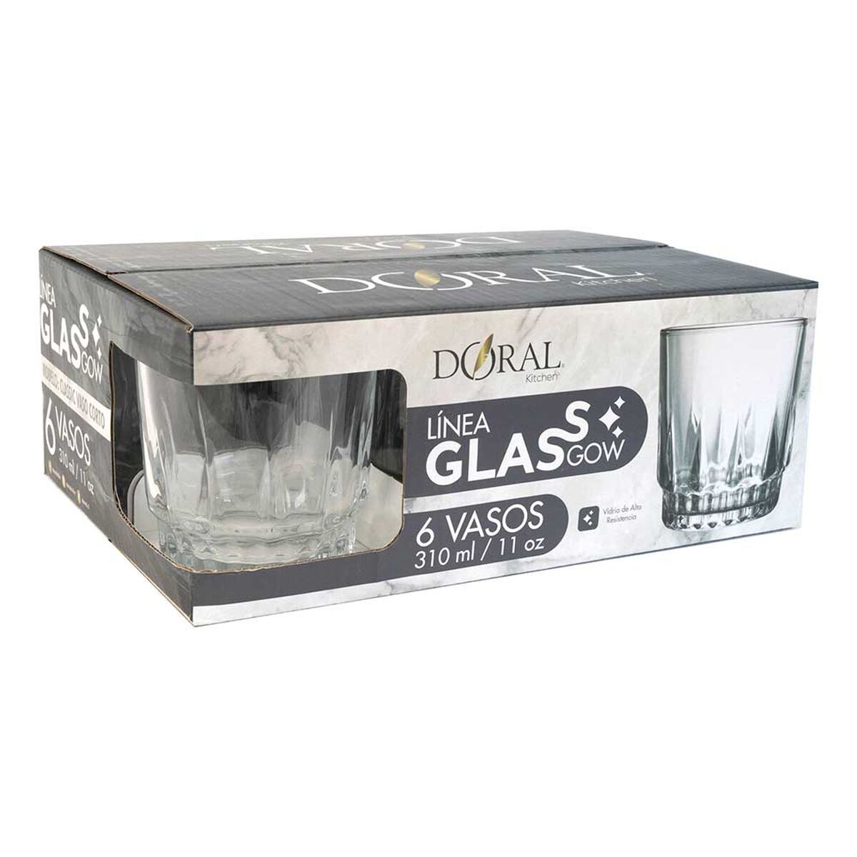 Set Vaso Corto Doral 6 Piezas Classic 310 ml