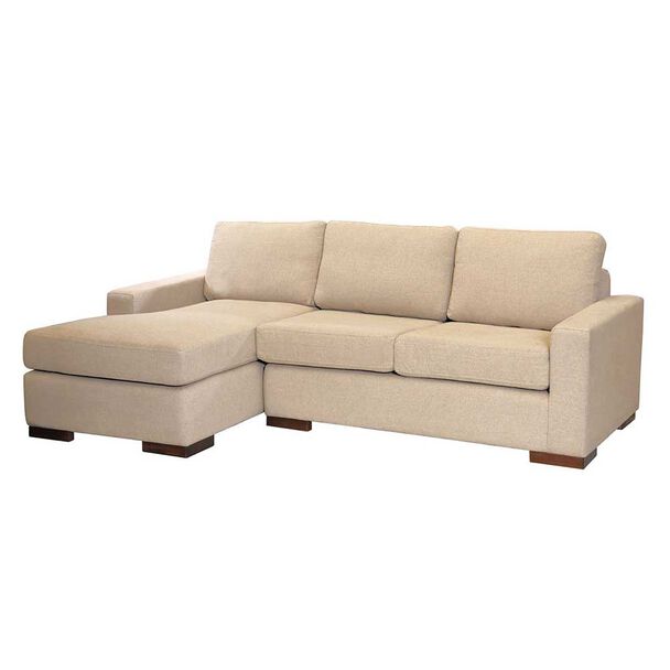 Sofá Seccional Izquierdo Latam Home Livorno 3 Cuerpos Beige