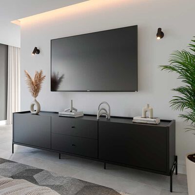 Rack Decocasa Jasper Hasta 75"" Negro