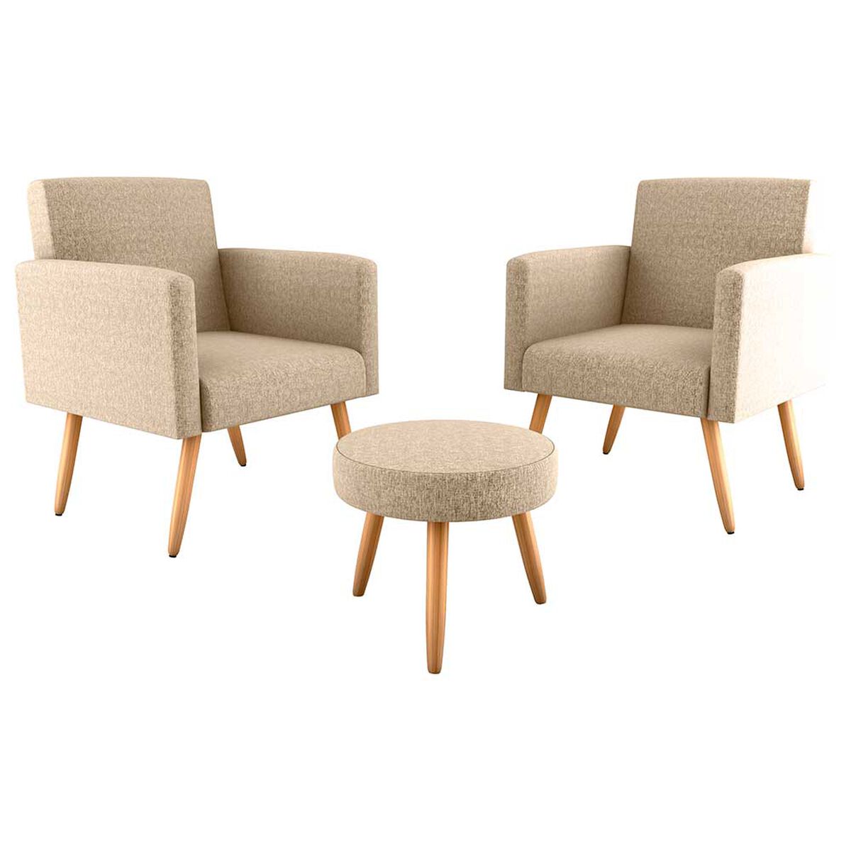 Poltrona Decocasa Dallas E486 3 Cuerpos Beige